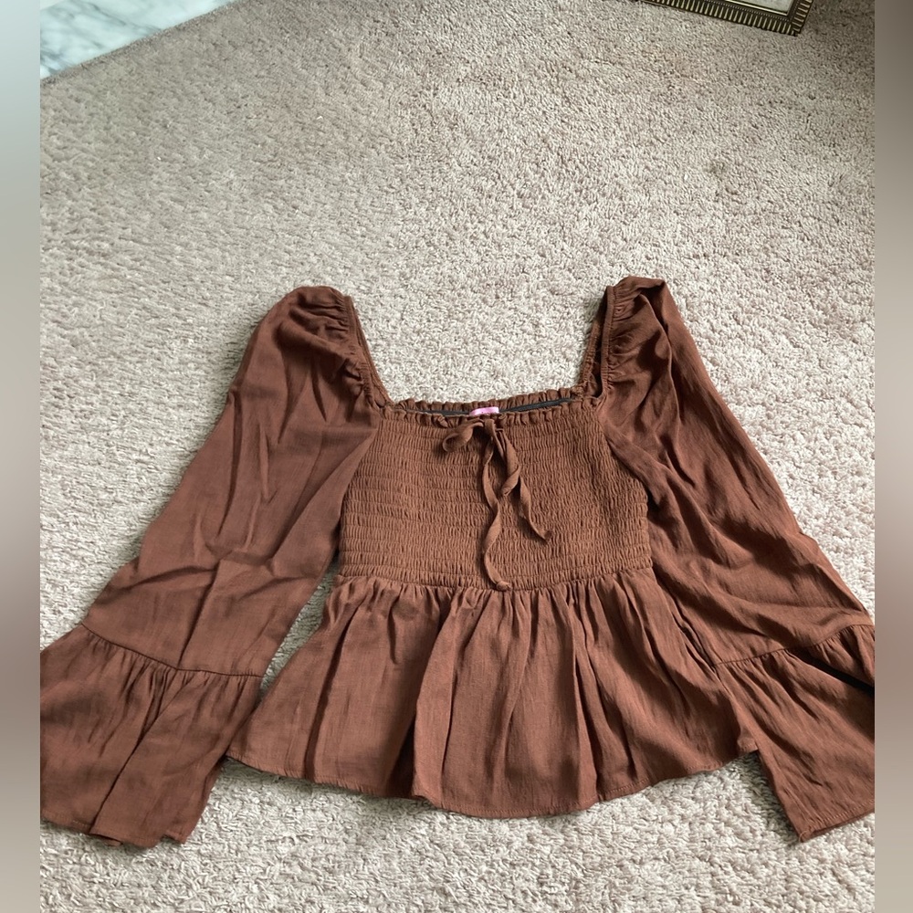 Brown Blouse Francesca’s Size Small